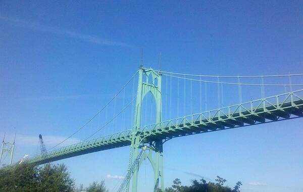 Bridge Poster featuring the photograph St John's Bridge 2 by Heather L Wright