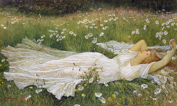 Pre-raphaelite Poster featuring the drawing Summer, 1895 by Walter Crane