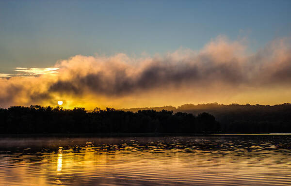 Sunrise Poster featuring the photograph Sunrise on the St. Croix by Adam Mateo Fierro