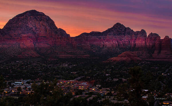 Sedona Poster featuring the photograph Sunset Over Sedona AZ by Tim Bryan