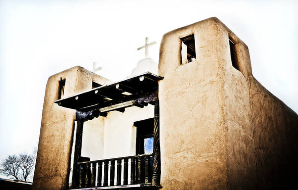New Mexico Poster featuring the photograph Taos Pueblo Church 3 by Marilyn Hunt