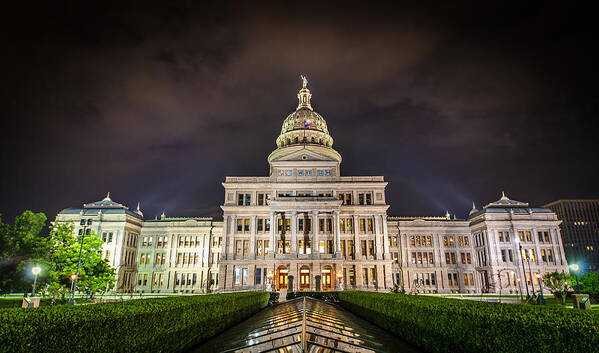 Capitol Poster featuring the photograph Texas Capitol Building by David Morefield