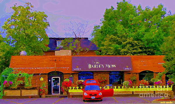 Ottawa Poster featuring the painting The Barley Mow Pub Urban Eatery Old Ottawa The Glebe British Irish Restaurant Ottawa Scenes Cspandau by Carole Spandau