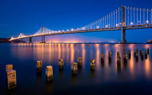 Bay Bridge Poster featuring the photograph The Bay Lights by Alexis Birkill