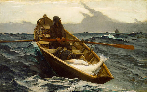 Winslow Homer Poster featuring the painting The Fog Warning by Winslow Homer