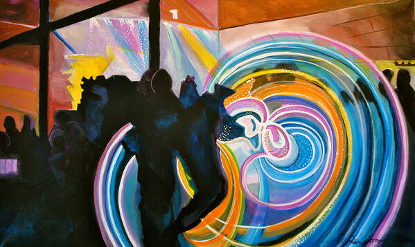 Music Festivals Poster featuring the painting The Illuminated Dance by Patricia Arroyo
