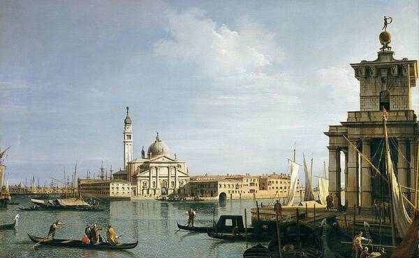 Venice Poster featuring the painting The Island of San Giorgio Maggiore by Canaletto