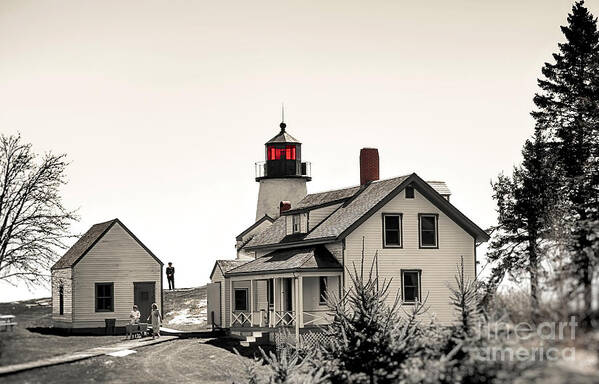 Lighthouse Poster featuring the photograph The Lightkeeper by Brenda Giasson
