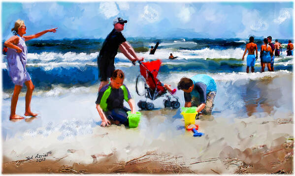 Hilton Head Art Paintings Poster featuring the photograph The Passing Scene at Hilton Head by Ted Azriel