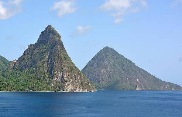 saint Lucia Poster featuring the photograph The Pitons - St. Lucia by Brendan Reals