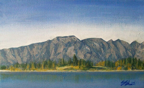 Landscape Poster featuring the painting The Remarkables by Jane See