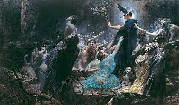 Adolf Hiremy-hirschl Poster featuring the painting The Souls of Acheron by Adolf Hiremy-Hirschl