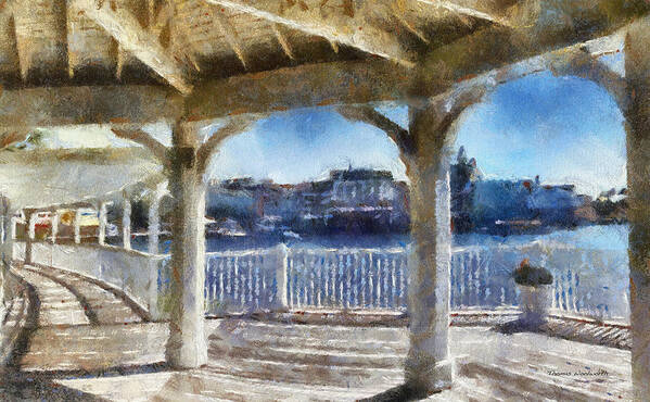 Boardwalk Poster featuring the photograph The View From The Boardwalk Gazebo WDW 02 Photo Art by Thomas Woolworth