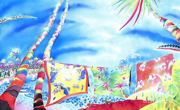 New Caledonia Poster featuring the painting Tropical wind by Hisayo OHTA