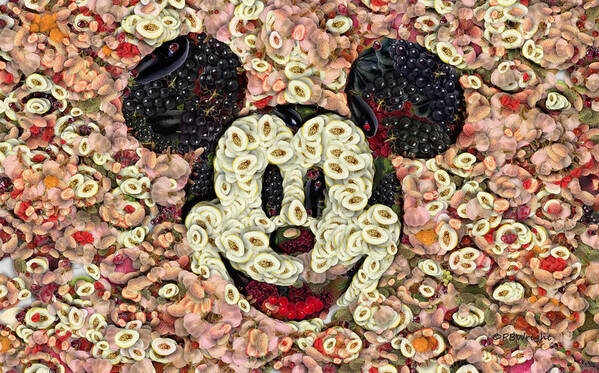 Art Poster featuring the digital art Veggie Mickey Mouse by Paulette B Wright
