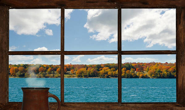 Fall Poster featuring the photograph What a View. by Kelly Nelson