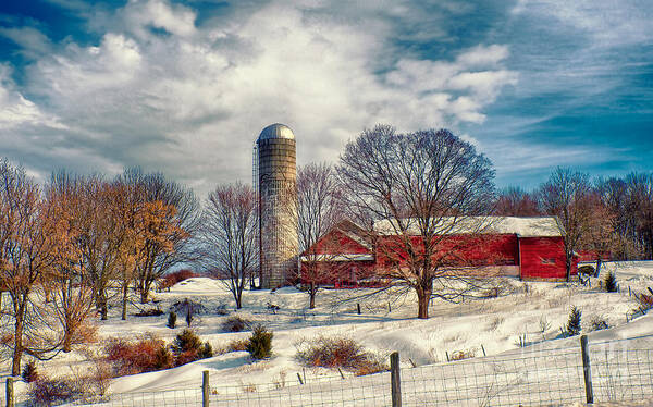 Farm Poster featuring the photograph Winter Farm by Mark Miller