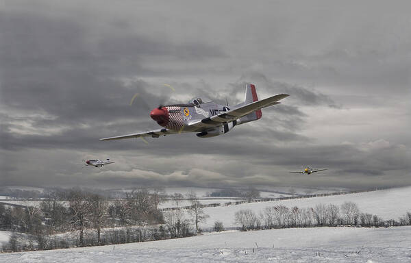 Aircraft Poster featuring the digital art Winter Freedom by Pat Speirs