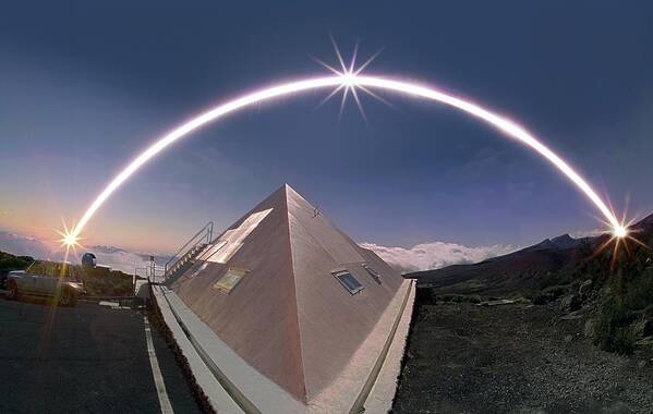 Winter Solstice Poster featuring the photograph Winter Solstice Solar Trail by Juan Carlos Casado (starryearth.com)