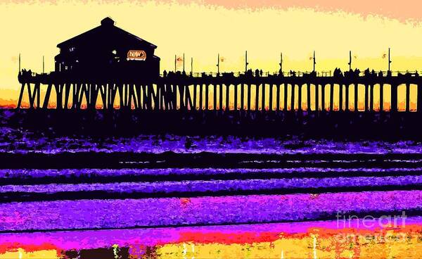 Hb Pier Poster featuring the photograph Huntington Beach Pier  by Everette McMahan jr