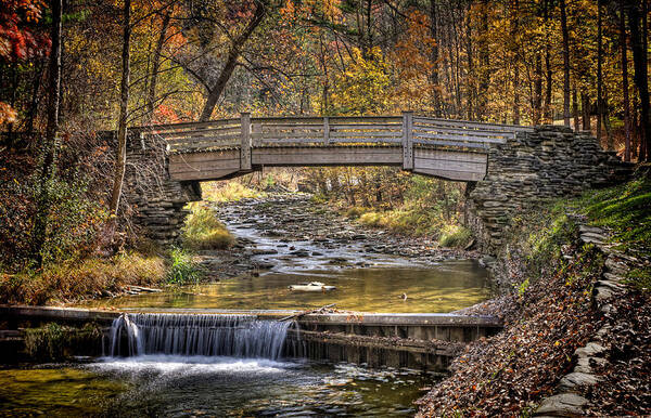 Stony Brook State Park Dansville Ny Poster featuring the photograph Autumn Tranquility by Joe Granita