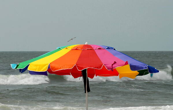 Beach Poster featuring the photograph Beach Umbrella 49 by Joyce StJames
