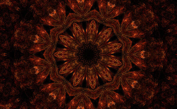 Kaleidoscope Poster featuring the digital art Glowing Within 5 by Rhonda Barrett