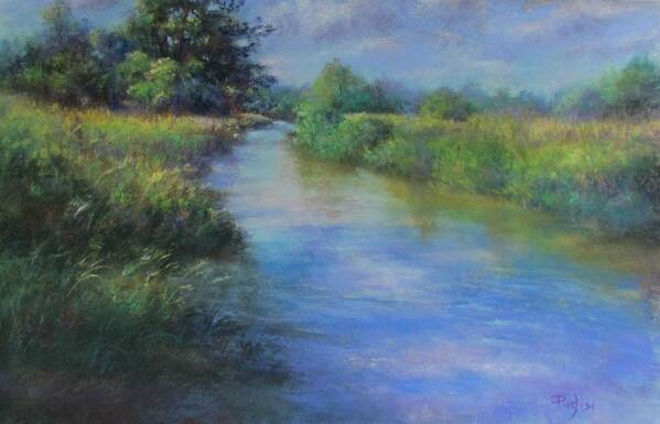 River Poster featuring the pastel Hidden Waters by Bill Puglisi