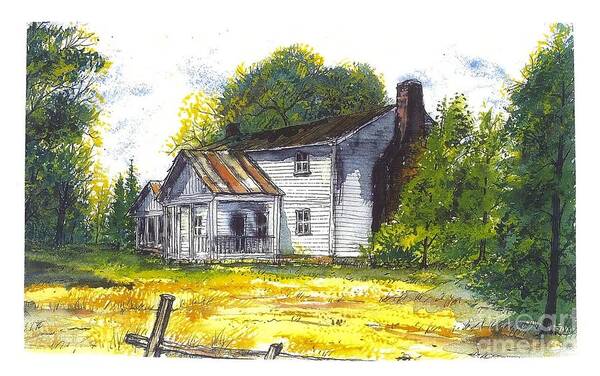 Tennessee Poster featuring the painting Historic Tennessee Farm by Patrick Grills