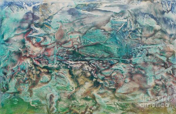 Encaustic Poster featuring the painting Movement in the stillness by Heather Hennick