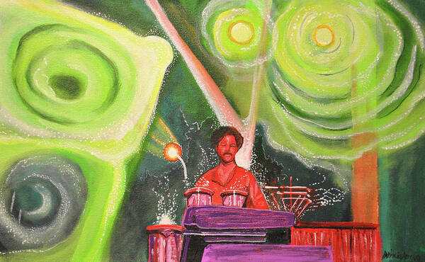 Umphrey's Mcgee Poster featuring the painting The Percussionist by Patricia Arroyo