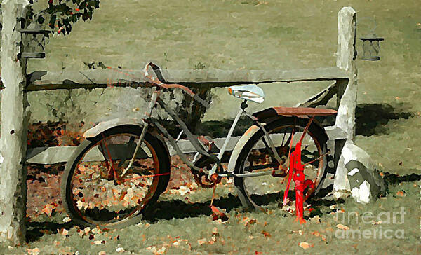 Landscape Poster featuring the photograph This Old Vintage Bike by Peggy Franz