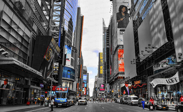 New York Poster featuring the photograph Times Square II by Chuck Kuhn
