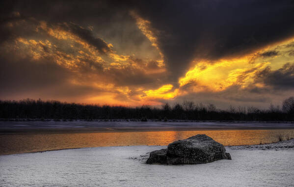 Winter Poster featuring the photograph Winter Sunset by Yelena Rozov