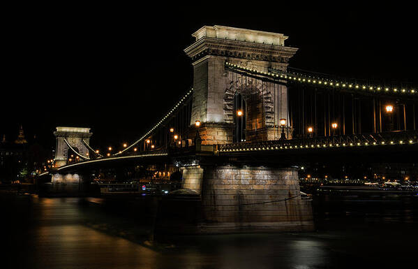 Tourism Poster featuring the photograph Budapest at night. #1 by Jaroslaw Blaminsky