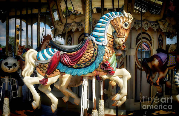 Carousel Horse Poster featuring the photograph Carousel Horse #2 by Kathy Baccari