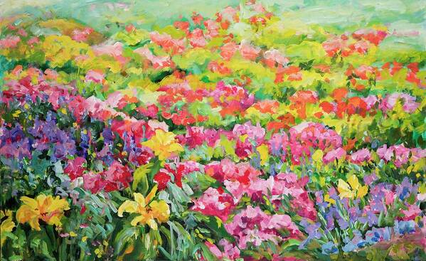 Flowers Poster featuring the painting Floral Garden #2 by Ingrid Dohm