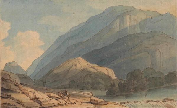 Francis Towne - The Entrance Into Borrowdale Poster featuring the painting The Entrance into Borrowdale by MotionAge Designs