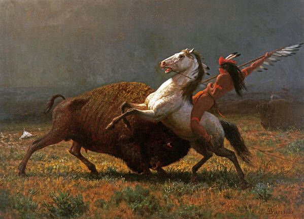 Farmer Poster featuring the painting The Last of the Buffalo #1 by Celestial Images