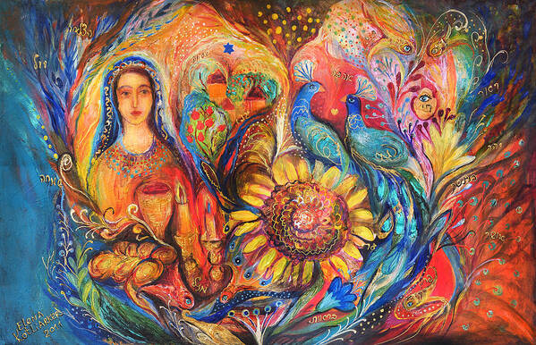 Original Poster featuring the painting The Shabbat Queen #1 by Elena Kotliarker