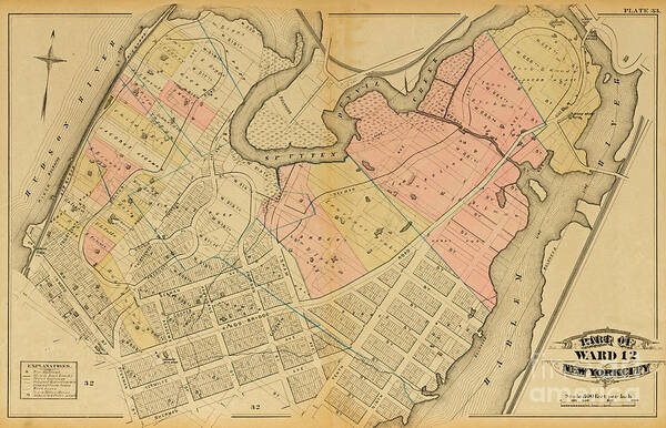 Inwood Poster featuring the photograph 1879 Inwood Map by Cole Thompson