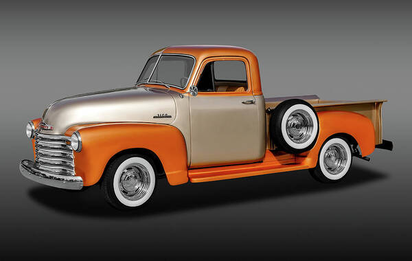 Frank J Benz Poster featuring the photograph 1953 Chevrolet 3100 Series Pickup Truck  -  1953chevy3100trkfa170680 by Frank J Benz