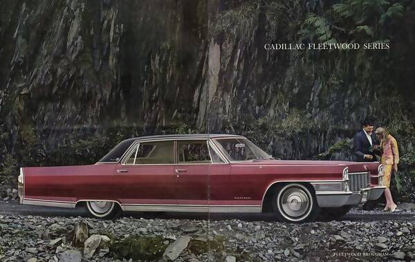 The Deville Was Redesigned For 1965 But Rode On The Same 129.5-inch (3 Poster featuring the photograph 1965 Cadillac de Ville by Vintage Collectables
