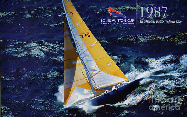 America Poster featuring the photograph 1987 America's Cup History by Chuck Kuhn