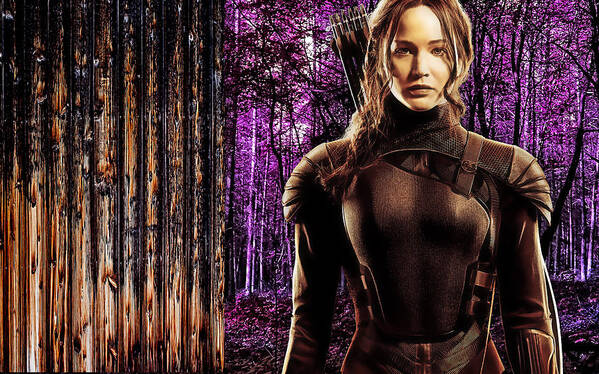 Jennifer Lawrence Poster featuring the mixed media Jennifer Lawrence Collection #1 by Marvin Blaine