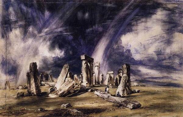 John Constable Poster featuring the painting Stonehenge #5 by John Constable