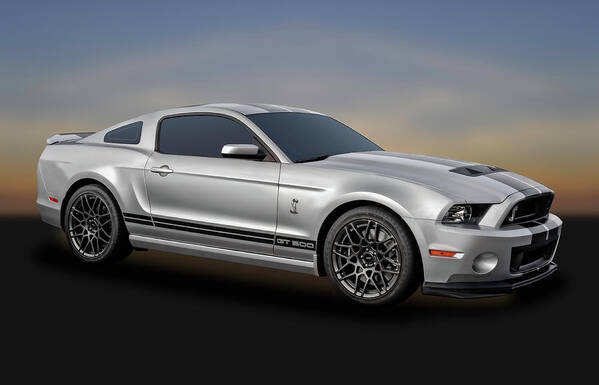 Frank J Benz Poster featuring the photograph 2014 Mustang Shelby Cobra GT500 - 2014MUSTANG217-3C by Frank J Benz