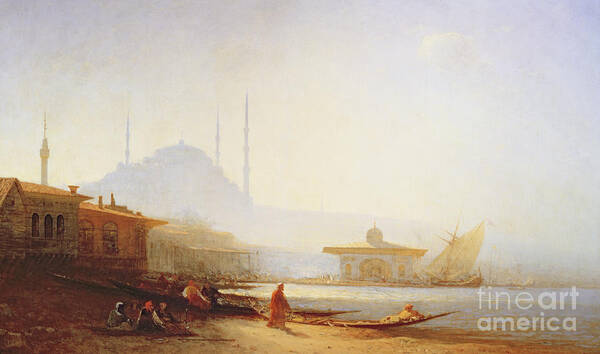 View Of Istanbul Poster featuring the painting View of Istanbul by Felix Ziem