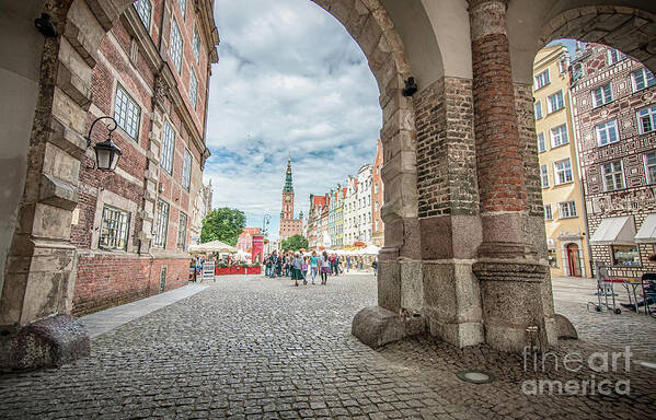 City Poster featuring the photograph Green Gate, Long Market Street, Gdansk, Poland by Mariusz Talarek