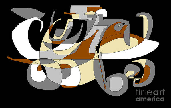 Abstract Digital Art Poster featuring the digital art A Roller Skate by Nancy Kane Chapman